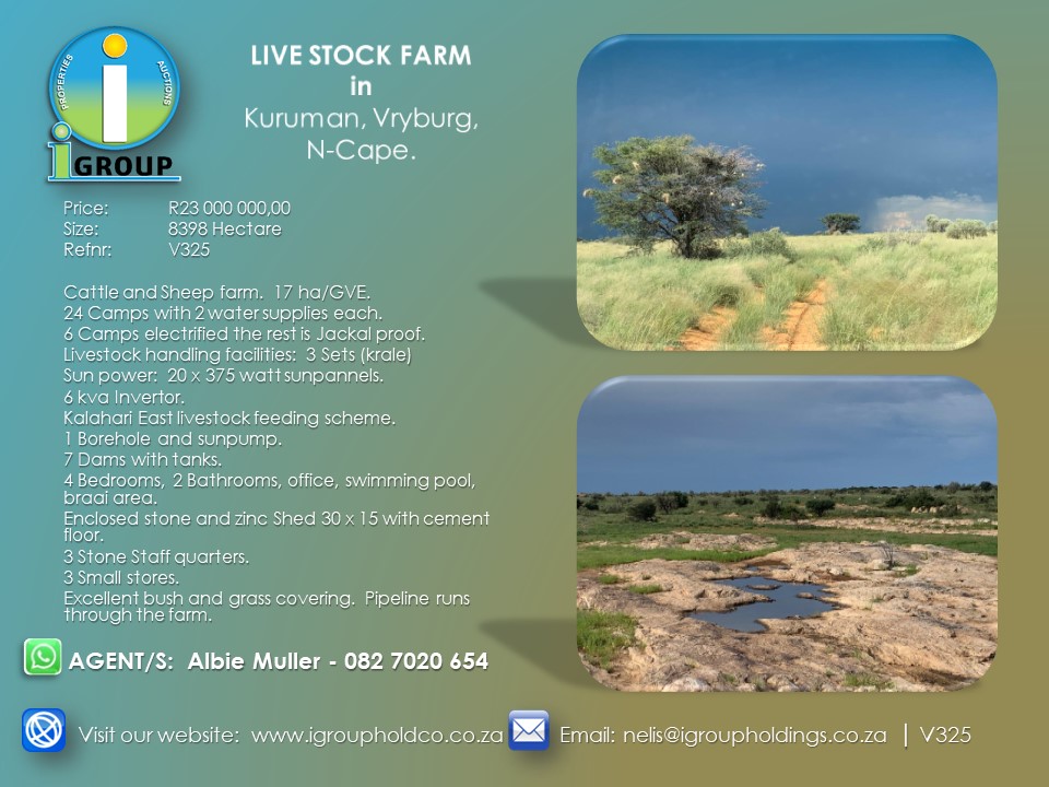 V325 – LIVE STOCK FARM