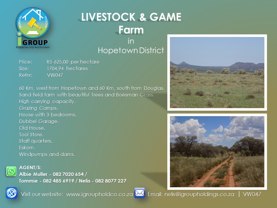 VW047 – LIVESTOCK AND GAME FARM